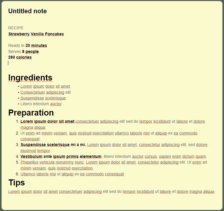 recipe Template